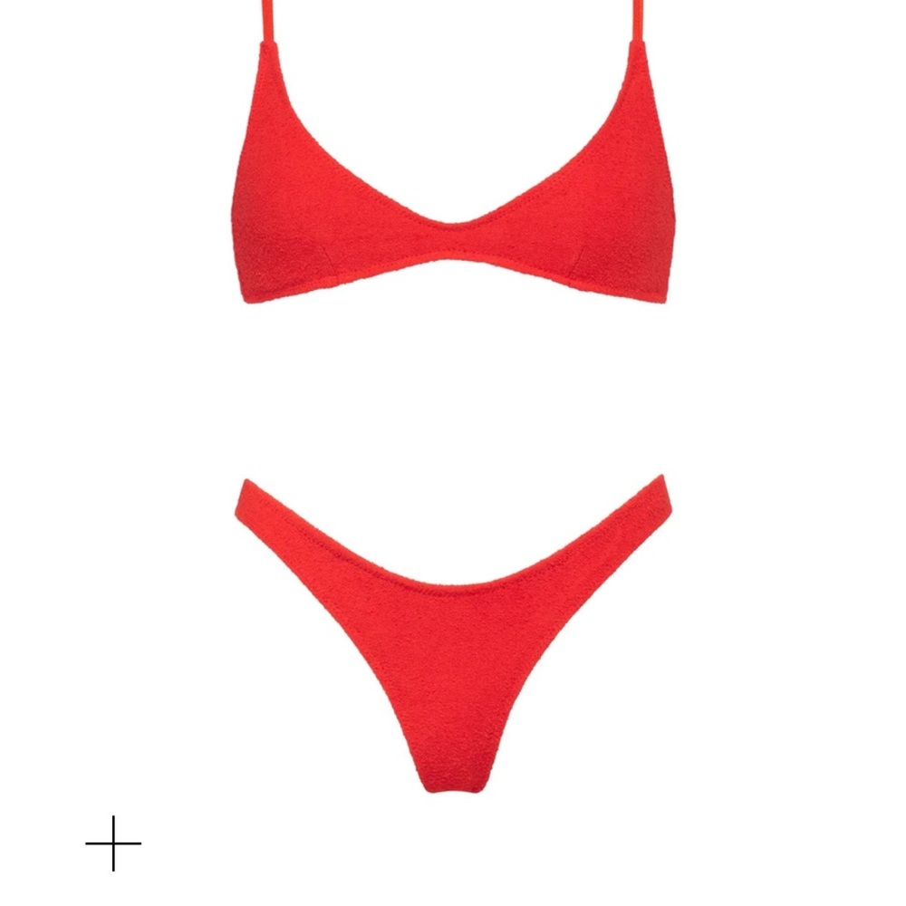 Maia red triangl top and bottom (bag included)